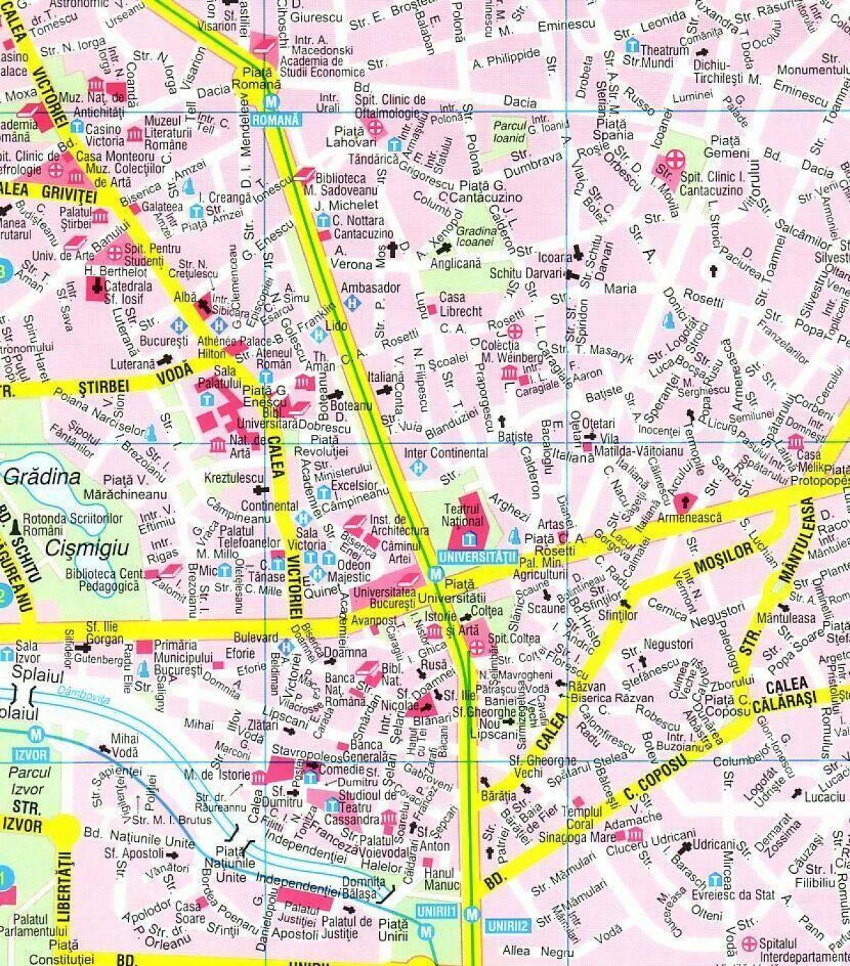 kart over bucuresti sentrum