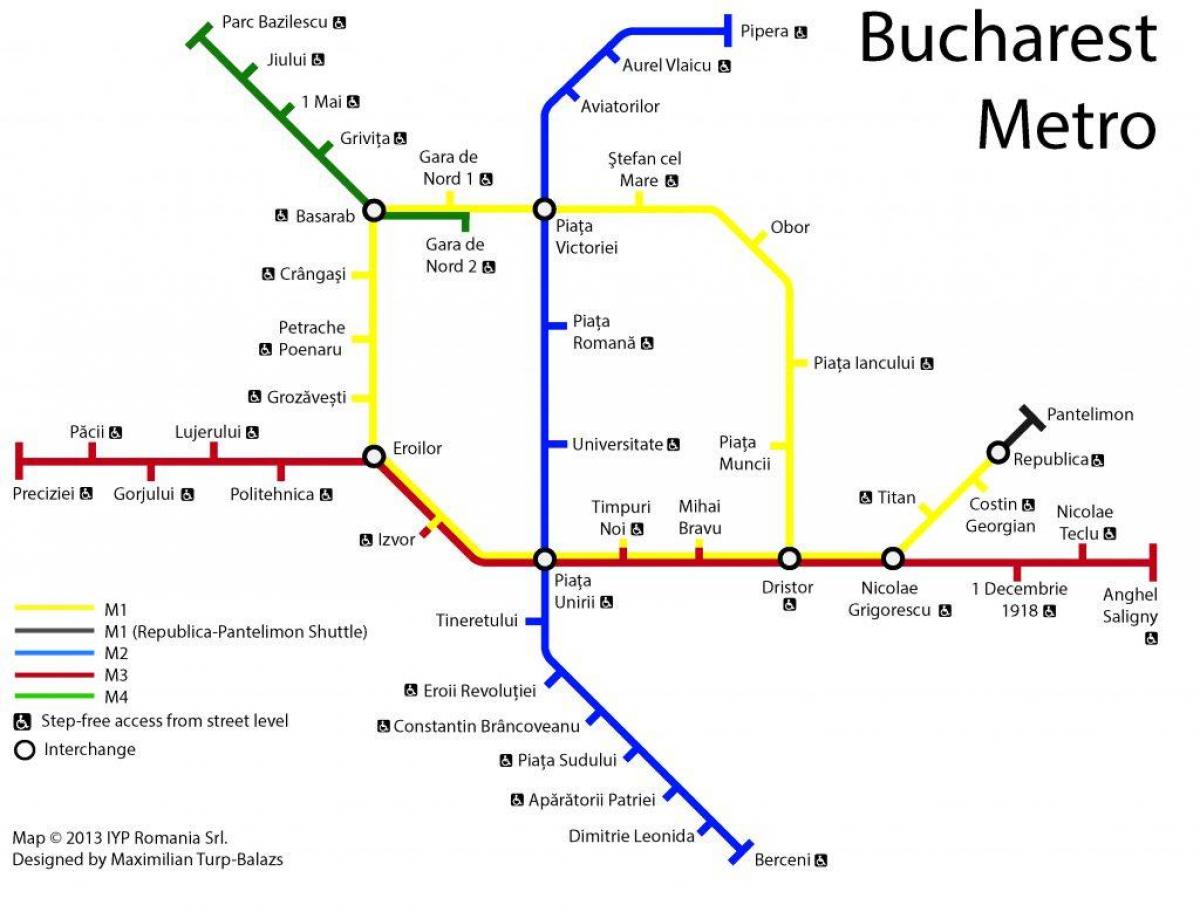 Kart av bucuresti offentlig transport 