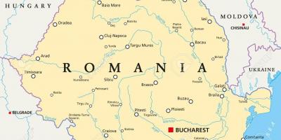 Kart av bukarest, romania